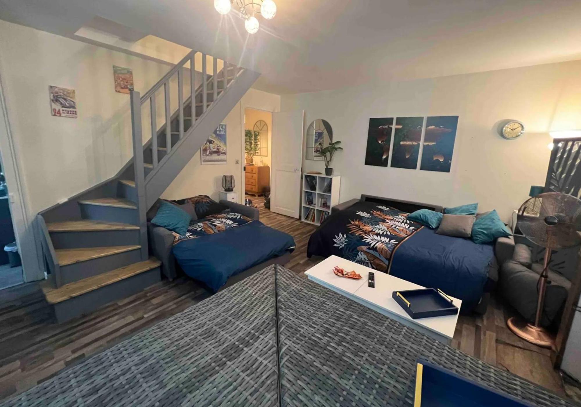 Duplex Au 2Eme Et De Notre Maison -Acces Au Jardin-Smart Tv-Streaming-Wifi Le Mans Esterno foto